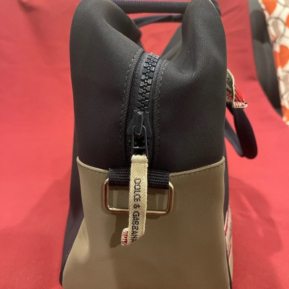 Dolce & Gabbana Navy Blue and Gray Travel Bag